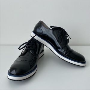 Camper Black Patent Leather Shoes with White Soles, Size 11, EUC